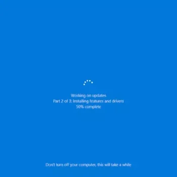 Is it possible to turn off the computer when the message “Don’t Turn Off” appears during Windows update?
