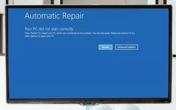 Fix the error Your PC Did Not Start Correctly with these seven methods